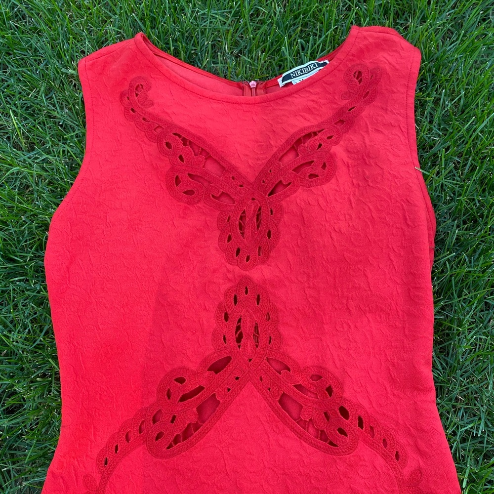 Boutique Red Cut Out Dress